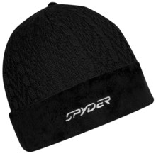 Spyder Core Sweater Hat - Cable Knit, Fleece (For Women) in Black - Closeouts