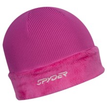Spyder Core Sweater Hat - Cable Knit, Fleece (For Women) in Sassy Pink - Closeouts