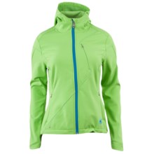 Spyder Courmayeur Hooded Jacket - Soft Shell (For Women) in Green Flash/Coast - Closeouts