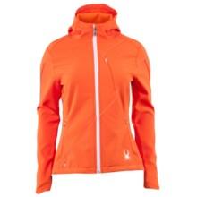 Spyder Courmayeur Hooded Jacket - Soft Shell (For Women) in Heat/White - Closeouts