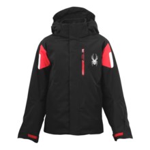 Spyder Fang 3-in-1 Core System Jacket (For Boys) in Black/Red/White - Closeouts