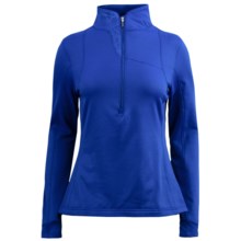 Spyder Lapis Turtleneck Pullover - Fleece, Zip Neck, Long Sleeve (For Women) in Blue My Mind - Closeouts