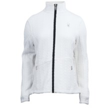 Spyder Major Cable Core Sweater Jacket (For Women) in White/Black - Closeouts