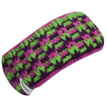 Spyder Mosaic Headband - Fleece Lining (For Women) in Sassy Pink/Green Flash/Gypsy - Closeouts