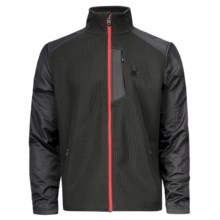 Spyder Principle Hybrid Core Sweater - Full Zip, Midweight (For Men) in Peat/Peat/Volcano - Closeouts