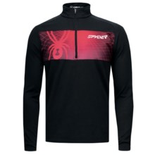 Spyder Sideline Turtleneck - Midweight, Zip Neck, Long Sleeve (For Men) in Black/Red - Closeouts