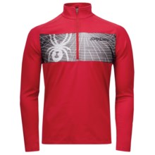 Spyder Sideline Turtleneck - Midweight, Zip Neck, Long Sleeve (For Men) in Red/Black - Closeouts