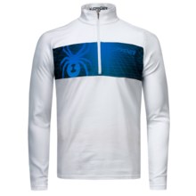 Spyder Sideline Turtleneck - Midweight, Zip Neck, Long Sleeve (For Men) in White/Collegiate - Closeouts