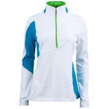 Spyder St. Moritz Turtleneck - Zip Neck, Long Sleeve (For Women) in White/Coast/Green Flash - Closeouts