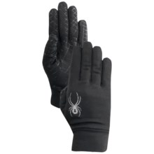 Spyder Stretch Fleece Gloves (For Men) in Black/Castle Rock - Closeouts