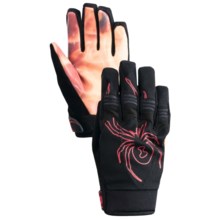 Spyder Trick Ski Gloves - Waterproof, Insulated (For Boys) in Black/Squeeze Inferno Print - Closeouts