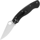 Spyderco Military Folding Pocket Knife - Straight Edge, Liner Lock, Left Handed