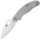 Spyderco UK Penknife Folding Pocket Knife - Straight Edge, Titanium Handle, Non-Locking