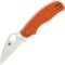 Safety Orange Spyderco Urban Wharncliffe Blade Folding Knife - Straight Edge, Non-Locking