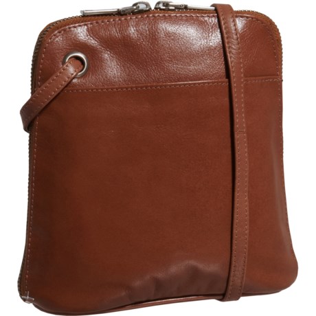 Latico Square Crossbody Bag - Leather (For Women) - TAN ( )