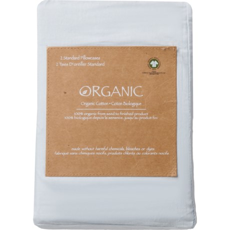 Organic Standard Cotton Pillowcases - Pair, Air Blue - AIR BLUE ( )