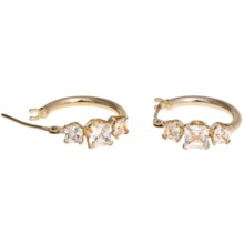 Stanley Creations 10K Gold and Cubic Zirconia Earrings in Gold/Cz - Closeouts