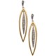 Stanley Creations 10K Gold Long Leaf Earrings - Diamond Accents