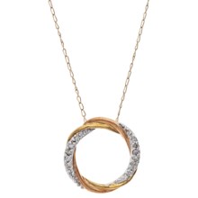 Stanley Creations 10K Gold Rolling Circle Pendant Necklace in Gold - Closeouts