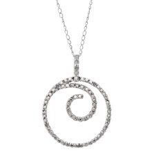 Stanley Creations 10K Gold Spiral Necklace - White and Yellow Gold in White Gold - Closeouts