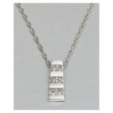 Stanley Creations 10K White Gold Necklace - Diamond Accents
