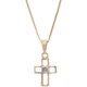 Stanley Creations 14K Gold Small Cross Necklace - Diamond Accent