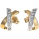 Stanley Creations Diamond Accent Earrings - 14K Yellow and White Gold