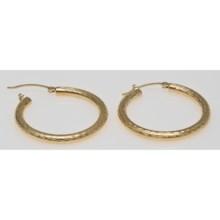 Stanley Creations Diamond-Cut Hoop Earrings - 14K Gold in Gold - Closeouts