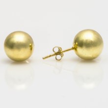 90%OFF 女性のイヤリング スタンレークリエーションズゴールドオーバーシルバーボールイヤリング Stanley Creations Gold-Over-Silver Ball Earrings画像