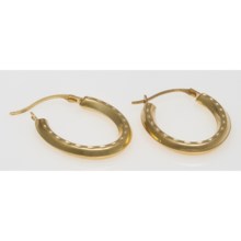 Stanley Creations Horseshoe Hoop Earrings - 10K Gold in Gold - Closeouts