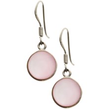 Stanley Creations Pink Mother-of-Pearl Earrings in Sterling Silver - Closeouts