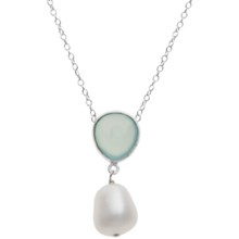 Stanley Creations Sterling Silver and Stone Necklace in Sterling Silver - Closeouts
