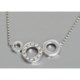 Stanley Creations Tri Circle Necklace - 0.12CT Diamond Accent, 14K White Gold