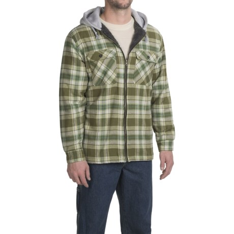 Stanley Hooded Shirt Jacket Sherpa Lined For Men