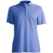 Stedman by Hanes Ring-Spun Cotton Pique Polo Shirt - Short Sleeve (For Women) in Medium Blue - Closeouts