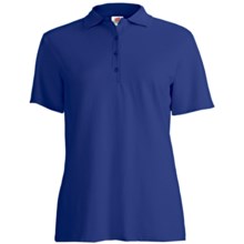 Stedman by Hanes Ring-Spun Cotton Pique Polo Shirt - Short Sleeve (For Women) in Royal - Closeouts
