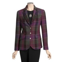 Steinbock Plaid Blazer - Antique Buttons (For Women) in Violet - Closeouts