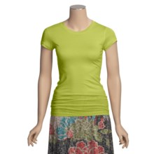 Stephanie B Pima Cotton T-Shirt - Short Sleeve (For Women) in Chartreuse - Closeouts