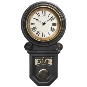 Sterling & Noble Regulator Pendulum Wall Clock in See Photo