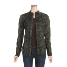 Stetson Bella Rose Print Shirt - Long Sleeve (For Women) in Green - Closeouts