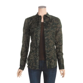 Stetson Bella Rose Print Shirt - Long Sleeve (For Women) in Green