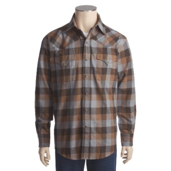 Stetson Buffalo Plaid Shirt - Flannel, Long Sleeve (For Men) in Brown