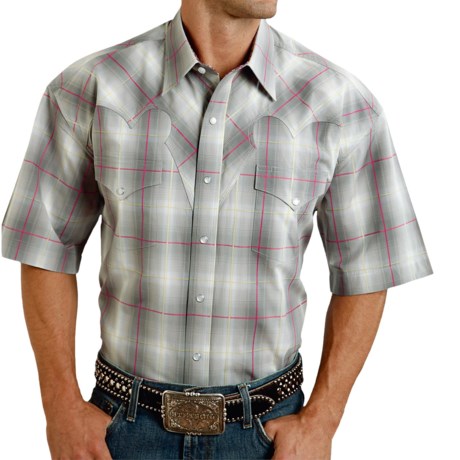 Stetson Classic Summer III Plaid Western Shirt Snap Front, Short Sleeve (For Men)