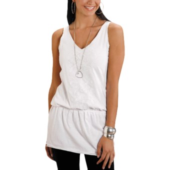 Stetson Drop Waist Tunic Tank Top (For Women) in White