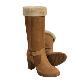 Stetson Fashion Boots - Shearling (For Women) in Tan