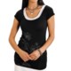 Stetson Floral Burnout Shirt - Faux-Racerback Inset, Short Sleeve (For Women)