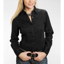 Stetson Floral Jacquard Shirt - Long Sleeve (For Women) in Black - Closeouts