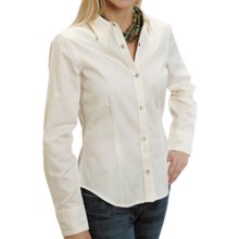 Stetson Floral Jacquard Shirt - Snap Front, Long Sleeve (For Women) in Cream - Closeouts