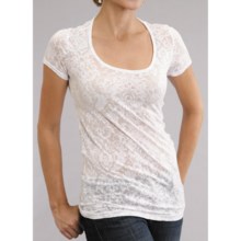 Stetson Jersey Burnout T-Shirt - Scoop Neck, Short Sleeve (For Women) in White - Closeouts