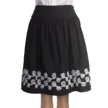 Stetson Lace-Embroidered Skirt - Wool Tweed (For Women) in Grey - Closeouts